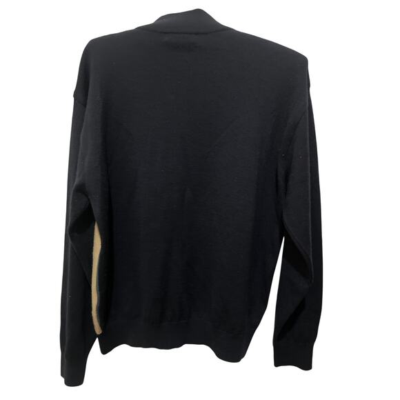 Men’s Polka Original Classic  Rockabilly Cardigan , Sz M, Navy Tan & Blue Zip up - Picture 6 of 9